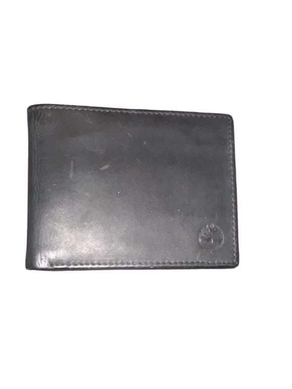 Timberland Black Leather Vertical Bifold Wallet